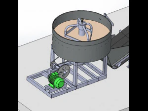 mixing plant conveyor belt brick making machine 3D Model