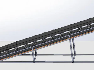 mixing plant conveyor belt brick making machine 3D Model