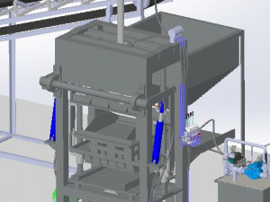 mixing plant conveyor belt brick making machine Modèle 3D