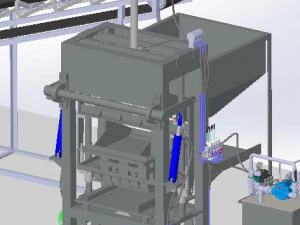 mixing plant conveyor belt brick making machine 3D Model