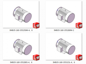 siemens motor imb35-160 series 23 specifications in total 3D 模型