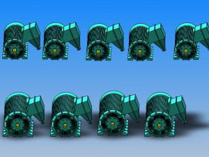 yb2 high voltage explosion proof series three phase asynchronous motor 9 specifications in total 3D Model
