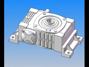 wpwko series worm gear reducer 7 specifications in total 3D Model