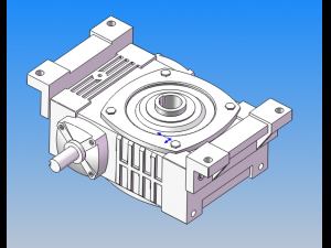 wpwko series worm gear reducer 7 specifications in total 3D-Modell