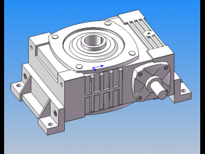 wpwko series worm gear reducer 7 specifications in total 3D-Modell