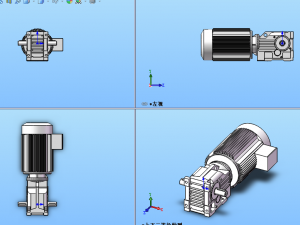 complete set of k series helical bevel gear reducer models 55 specifications Modelo 3D