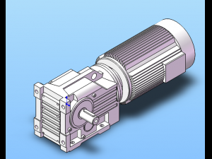 complete set of k series helical bevel gear reducer models 55 specifications Modelo 3D