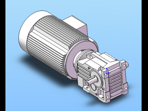 complete set of k series helical bevel gear reducer models 55 specifications Modelo 3D
