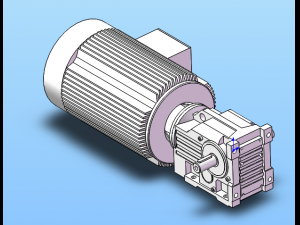 complete set of k series helical bevel gear reducer models 55 specifications Modelo 3D