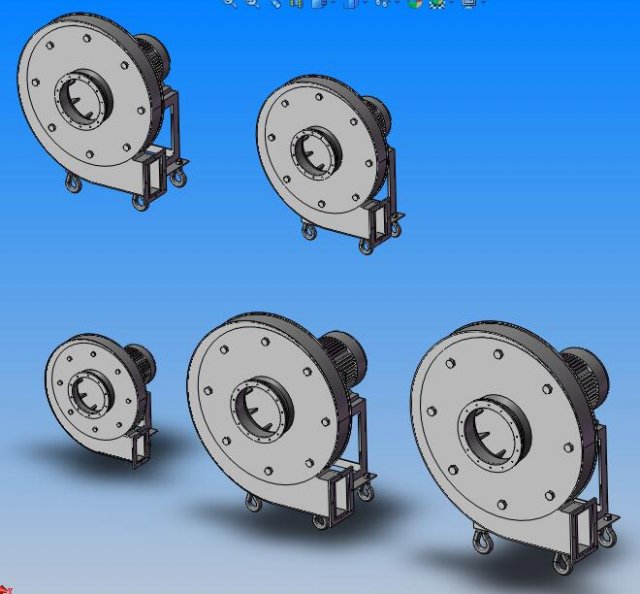 9-19 series a type high pressure centrifugal fan 5 specifications 3D Model .c4d .max .obj .3ds .fbx .stl .blend 