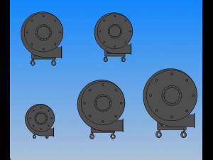 9-19 series a type high pressure centrifugal fan 5 specifications 3D Model
