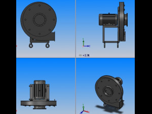 9-19 series a type high pressure centrifugal fan 5 specifications 3D Model