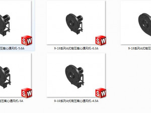 9-19 series a type high pressure centrifugal fan 5 specifications 3D Model
