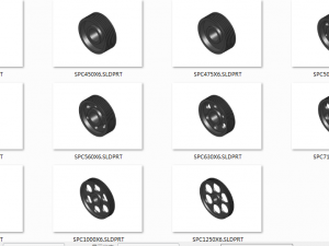 6-groove spc taper sleeve v-belt pulley 11 specifications Modelo 3D