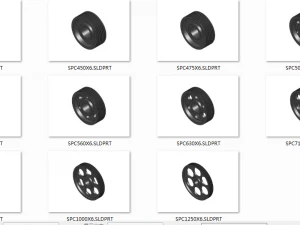 6-groove spc taper sleeve v-belt pulley 11 specifications 3D Model