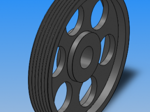 6-groove spc taper sleeve v-belt pulley 11 specifications Modelo 3D