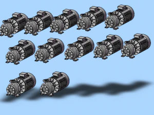 bomba de suc&ccedil;&atilde;o final de est&aacute;gio &uacute;nico grundfos 12 especifica&ccedil;&otilde;es no total Modelo 3D
