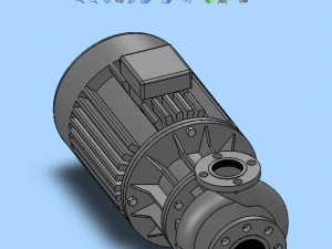 bomba de suc&ccedil;&atilde;o final de est&aacute;gio &uacute;nico grundfos 12 especifica&ccedil;&otilde;es no total Modelo 3D