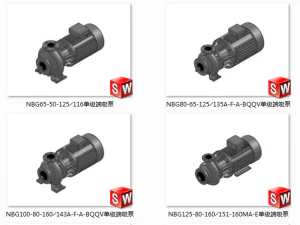 bomba de suc&ccedil;&atilde;o final de est&aacute;gio &uacute;nico grundfos 12 especifica&ccedil;&otilde;es no total Modelo 3D