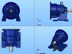 primary horizontal planetary gear reducer 17 specifications 3D Model