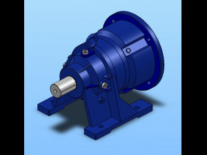 primary horizontal planetary gear reducer 17 specifications 3D Model