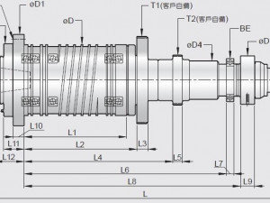 milling machine gear spindle bt 50 5 specifications in total 3D 模型