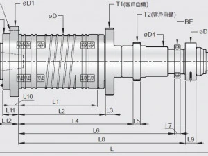 milling machine gear spindle bt 50 5 specifications in total 3D Model