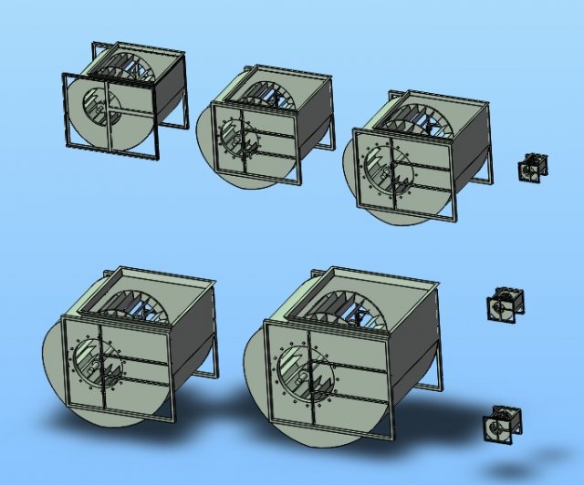 dkf h series centrifugal fan 8 specifications 3D Model .c4d .max .obj .3ds .fbx .stl .blend 