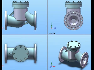 lifting check valve model 7 specifications 3D Model