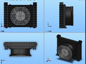air cooled oil cooler 5 specifications 3D मॉडल