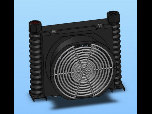 air cooled oil cooler 5 specifications 3D मॉडल