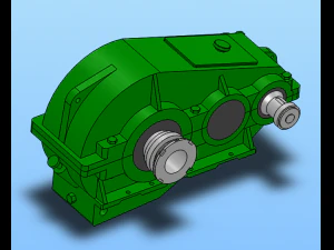 zqa medium hard tooth surface gear reducer model 8 specifications 3D Model