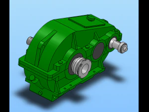 zqa medium hard tooth surface gear reducer model 8 specifications 3D Model