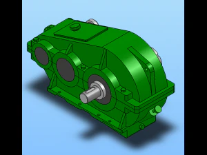 zqa medium hard tooth surface gear reducer model 8 specifications 3D Model