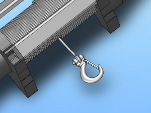 e-9500 electric winch Model 3D