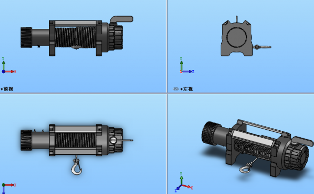 e-9500 electric winch Model 3D .c4d .max .obj .3ds .fbx .stl .blend 