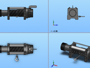 e-9500 electric winch 3D Model
