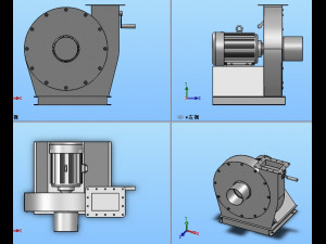dz series high pressure centrifugal fan-36a 3D Model
