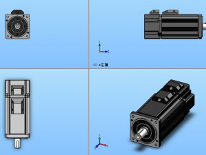 80 series ac servo motor 4 specifications in total 3D Модель