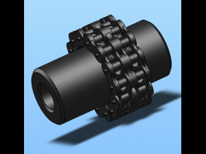 gl series roller chain coupling 12 specifications 3D-Modell