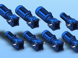 k57 spiral bevel gear reducer 8 specifications 3D Model