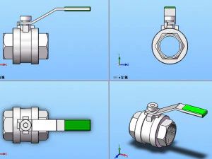 two piece ball valve model 11 specifications 3D Model
