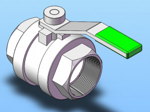 two piece ball valve model 11 specifications 3Dモデル