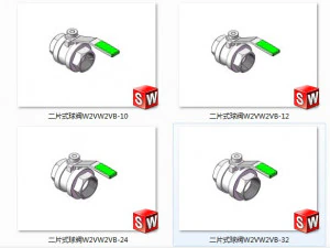 two piece ball valve model 11 specifications 3D Model