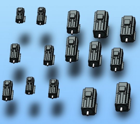 ys high performance spindle motor models with 15 specifications 3D मॉडल .c4d .max .obj .3ds .fbx .stl .blend 
