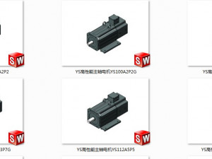 ys high performance spindle motor models with 15 specifications 3D मॉडल