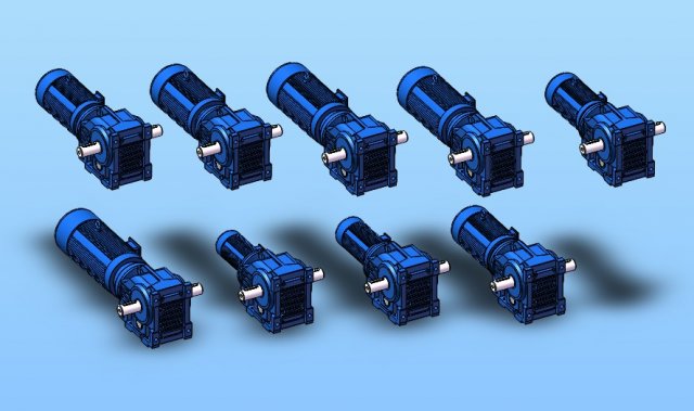 k77 spiral bevel gear reducer 9 specifications in total Model 3D .c4d .max .obj .3ds .fbx .stl .blend 