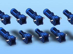 k77 spiral bevel gear reducer 9 specifications in total 3D Model