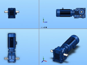 k77 spiral bevel gear reducer 9 specifications in total Model 3D