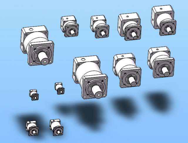 k-mf series planetary reducer Modello 3D .c4d .max .obj .3ds .fbx .stl .blend 